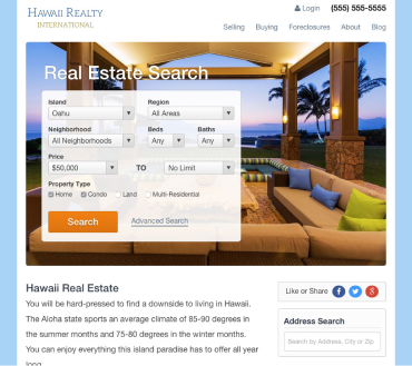 Miranda Thin Real Estate IDX Website Template